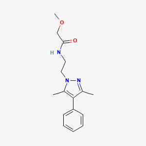 N-(2-(3,5-dimethyl-4-phenyl-1H-pyrazol-1-yl)ethyl)-2-methoxyacetamide