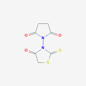 1-(4-Oxo-2-sulfanylidene-1,3-thiazolidin-3-yl)pyrrolidine-2,5-dione