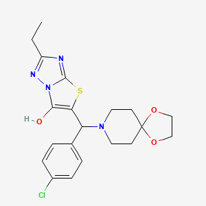 5-((4-Chlorophenyl)(1,4-dioxa-8-azaspiro[4.5]decan-8-yl)methyl)-2-ethylthiazolo[3,2-b][1,2,4]triazol-6-ol