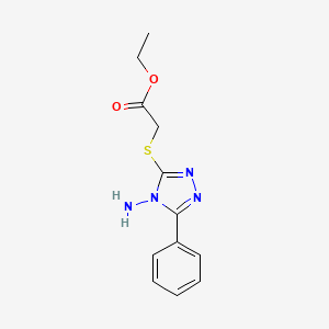 ethyl 2-[(4-amino-5-phenyl-4H-1,2,4-triazol-3-yl)sulfanyl]acetate