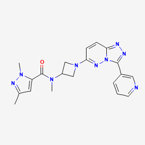 molecular formula C20H21N9O B2980811 N,1,3-trimethyl-N-{1-[3-(pyridin-3-yl)-[1,2,4]triazolo[4,3-b]pyridazin-6-yl]azetidin-3-yl}-1H-pyrazole-5-carboxamide CAS No. 2380183-22-0
