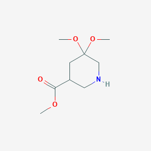 molecular formula C9H17NO4 B2980853 Methyl 5,5-dimethoxypiperidine-3-carboxylate CAS No. 2193065-43-7