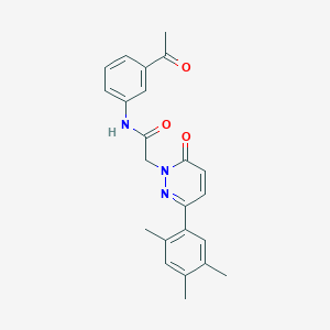 molecular formula C23H23N3O3 B2980859 N-(3-acetylphenyl)-2-[6-oxo-3-(2,4,5-trimethylphenyl)pyridazin-1-yl]acetamide CAS No. 899968-43-5