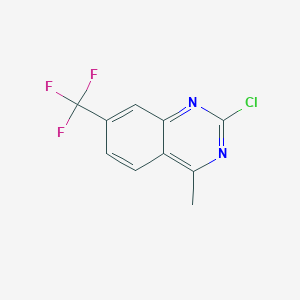 molecular formula C10H6ClF3N2 B2980863 2-Chloro-4-methyl-7-(trifluoromethyl)quinazoline CAS No. 1388055-42-2