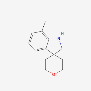 molecular formula C13H17NO B2980864 7-Methyl-1,2-dihydrospiro[indole-3,4'-oxane] CAS No. 1388045-92-8