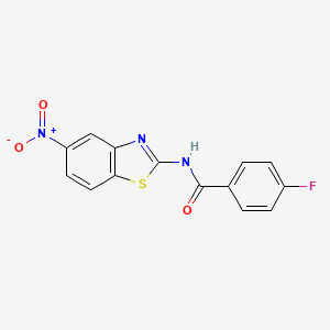 molecular formula C14H8FN3O3S B2980870 4-fluoro-N-(5-nitrobenzo[d]thiazol-2-yl)benzamide CAS No. 941885-23-0