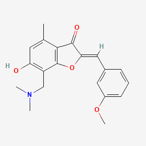 B2980903 (2Z)-7-[(dimethylamino)methyl]-6-hydroxy-2-(3-methoxybenzylidene)-4-methyl-1-benzofuran-3(2H)-one CAS No. 903852-67-5