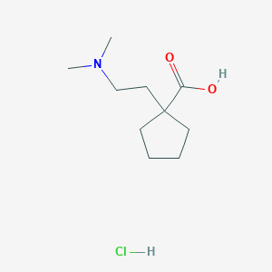 molecular formula C10H20ClNO2 B2980905 1-[2-(Dimethylamino)ethyl]cyclopentane-1-carboxylic acid;hydrochloride CAS No. 2253630-35-0