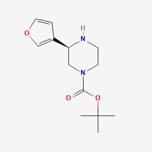 molecular formula C13H20N2O3 B2980908 tert-butyl (3R)-3-(furan-3-yl)piperazine-1-carboxylate CAS No. 1557288-23-9
