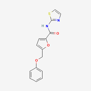 molecular formula C15H12N2O3S B2980912 5-(phenoxymethyl)-N-(1,3-thiazol-2-yl)furan-2-carboxamide CAS No. 826997-34-6