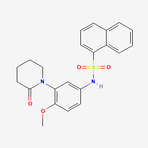 molecular formula C22H22N2O4S B2980933 N-[4-methoxy-3-(2-oxopiperidin-1-yl)phenyl]naphthalene-1-sulfonamide CAS No. 941939-93-1