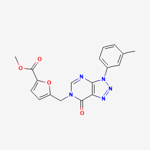 molecular formula C18H15N5O4 B2980948 Methyl 5-[[3-(3-methylphenyl)-7-oxotriazolo[4,5-d]pyrimidin-6-yl]methyl]furan-2-carboxylate CAS No. 888419-97-4