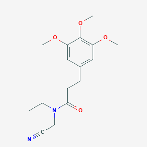 molecular formula C16H22N2O4 B2980949 N-(cyanomethyl)-N-ethyl-3-(3,4,5-trimethoxyphenyl)propanamide CAS No. 1311674-79-9