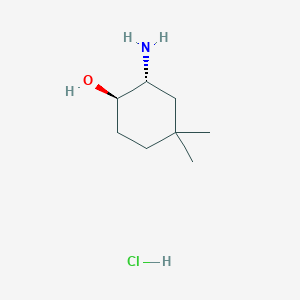 molecular formula C8H18ClNO B2980959 (1R,2R)-2-amino-4,4-dimethylcyclohexan-1-ol hydrochloride CAS No. 2307746-64-9