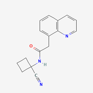 molecular formula C16H15N3O B2980965 N-(1-cyanocyclobutyl)-2-(quinolin-8-yl)acetamide CAS No. 1797361-89-7