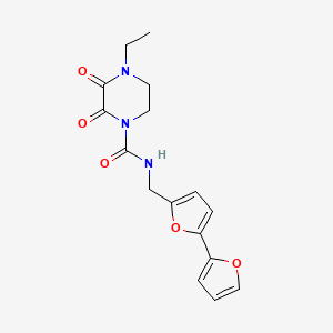 N-({[2,2'-bifuran]-5-yl}methyl)-4-ethyl-2,3-dioxopiperazine-1-carboxamide