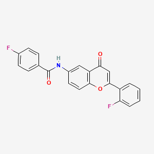 4-fluoro-N-(2-(2-fluorophenyl)-4-oxo-4H-chromen-6-yl)benzamide