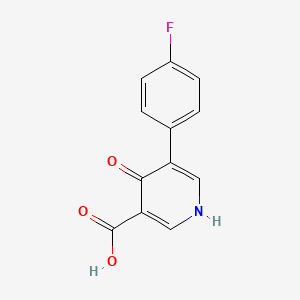 molecular formula C12H8FNO3 B2981097 5-(4-Fluorophenyl)-4-oxo-1,4-dihydropyridine-3-carboxylic acid CAS No. 1052114-81-4