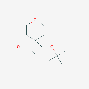 molecular formula C12H20O3 B2981196 3-(tert-Butoxy)-7-oxaspiro[3.5]nonan-1-one CAS No. 2126159-76-8