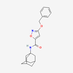 molecular formula C21H24N2O3 B2981219 N-((1s,3s)-adamantan-1-yl)-3-(benzyloxy)isoxazole-5-carboxamide CAS No. 1421505-31-8