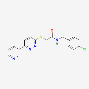 N-(4-chlorobenzyl)-2-[(6-pyridin-3-ylpyridazin-3-yl)thio]acetamide