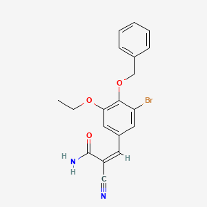 (2Z)-3-[4-(benzyloxy)-3-bromo-5-ethoxyphenyl]-2-cyanoprop-2-enamide