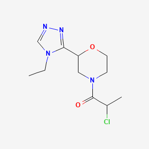 2-Chloro-1-[2-(4-ethyl-1,2,4-triazol-3-yl)morpholin-4-yl]propan-1-one