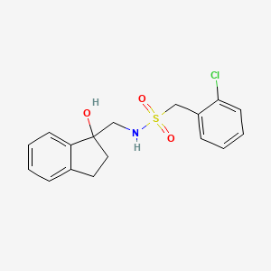 1-(2-chlorophenyl)-N-((1-hydroxy-2,3-dihydro-1H-inden-1-yl)methyl)methanesulfonamide