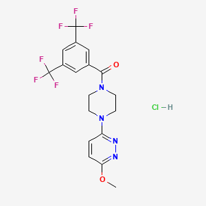 (3,5-Bis(trifluoromethyl)phenyl)(4-(6-methoxypyridazin-3-yl)piperazin-1-yl)methanone hydrochloride