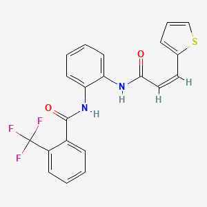 (Z)-N-(2-(3-(thiophen-2-yl)acrylamido)phenyl)-2-(trifluoromethyl)benzamide