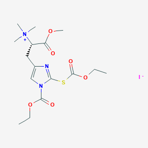molecular formula C16H26IN3O6S B029813 N(Im)-Ethoxycarbonyl-S-ethoxycarbonyl L-Ergothioneine Methyl Ester Iodide CAS No. 162240-57-5