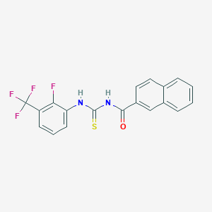 molecular formula C19H12F4N2OS B2981363 N-((2-fluoro-3-(trifluoromethyl)phenyl)carbamothioyl)-2-naphthamide CAS No. 1795084-68-2