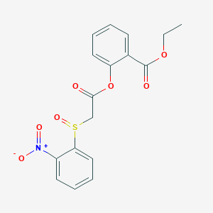 molecular formula C17H15NO7S B2981376 Ethyl 2-({[(2-nitrophenyl)sulfinyl]acetyl}oxy)benzoate CAS No. 957481-27-5