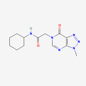 molecular formula C13H18N6O2 B2981435 N-cyclohexyl-2-(3-methyl-7-oxo-3H-[1,2,3]triazolo[4,5-d]pyrimidin-6(7H)-yl)acetamide CAS No. 946306-73-6
