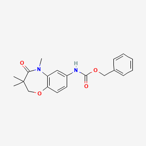 molecular formula C20H22N2O4 B2981438 Benzyl (3,3,5-trimethyl-4-oxo-2,3,4,5-tetrahydrobenzo[b][1,4]oxazepin-7-yl)carbamate CAS No. 921586-68-7