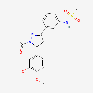 N-[3-[2-acetyl-3-(3,4-dimethoxyphenyl)-3,4-dihydropyrazol-5-yl]phenyl]methanesulfonamide