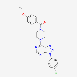 (4-(3-(4-chlorophenyl)-3H-[1,2,3]triazolo[4,5-d]pyrimidin-7-yl)piperazin-1-yl)(4-ethoxyphenyl)methanone