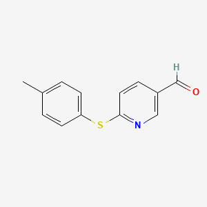 6-[(4-Methylphenyl)sulfanyl]nicotinaldehyde
