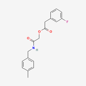 {[(4-Methylphenyl)methyl]carbamoyl}methyl 2-(3-fluorophenyl)acetate
