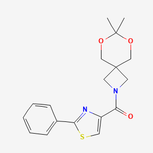 (7,7-Dimethyl-6,8-dioxa-2-azaspiro[3.5]nonan-2-yl)(2-phenylthiazol-4-yl)methanone