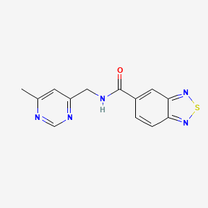 molecular formula C13H11N5OS B2981469 N-[(6-methylpyrimidin-4-yl)methyl]-2,1,3-benzothiadiazole-5-carboxamide CAS No. 2178772-23-9