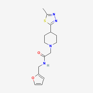 N-(furan-2-ylmethyl)-2-(4-(5-methyl-1,3,4-thiadiazol-2-yl)piperidin-1-yl)acetamide
