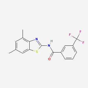 B2981524 N-(4,6-dimethyl-1,3-benzothiazol-2-yl)-3-(trifluoromethyl)benzamide CAS No. 330189-68-9