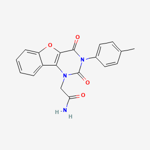 2-[3-(4-Methylphenyl)-2,4-dioxo-[1]benzofuro[3,2-d]pyrimidin-1-yl]acetamide