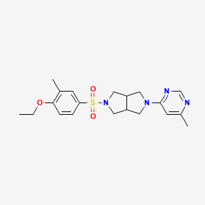 5-(4-Ethoxy-3-methylphenyl)sulfonyl-2-(6-methylpyrimidin-4-yl)-1,3,3a,4,6,6a-hexahydropyrrolo[3,4-c]pyrrole