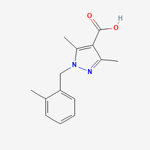 3,5-Dimethyl-1-[(2-methylphenyl)methyl]-1H-pyrazole-4-carboxylic acid