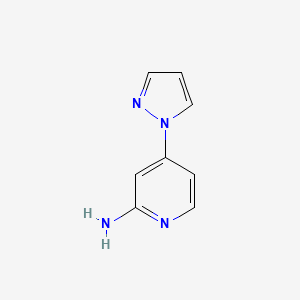 molecular formula C8H8N4 B2981544 4-(1H-pyrazol-1-yl)pyridin-2-amine CAS No. 1314355-66-2