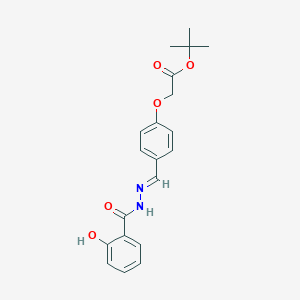 molecular formula C20H22N2O5 B298157 tert-butyl {4-[2-(2-hydroxybenzoyl)carbohydrazonoyl]phenoxy}acetate 