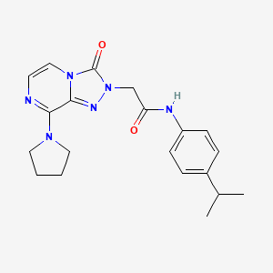 B2981602 2-[3-oxo-8-(pyrrolidin-1-yl)[1,2,4]triazolo[4,3-a]pyrazin-2(3H)-yl]-N-[4-(propan-2-yl)phenyl]acetamide CAS No. 1251678-18-8