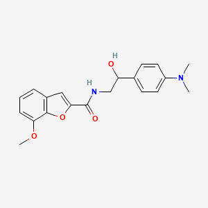 molecular formula C20H22N2O4 B2981617 N-(2-(4-(dimethylamino)phenyl)-2-hydroxyethyl)-7-methoxybenzofuran-2-carboxamide CAS No. 1421466-15-0